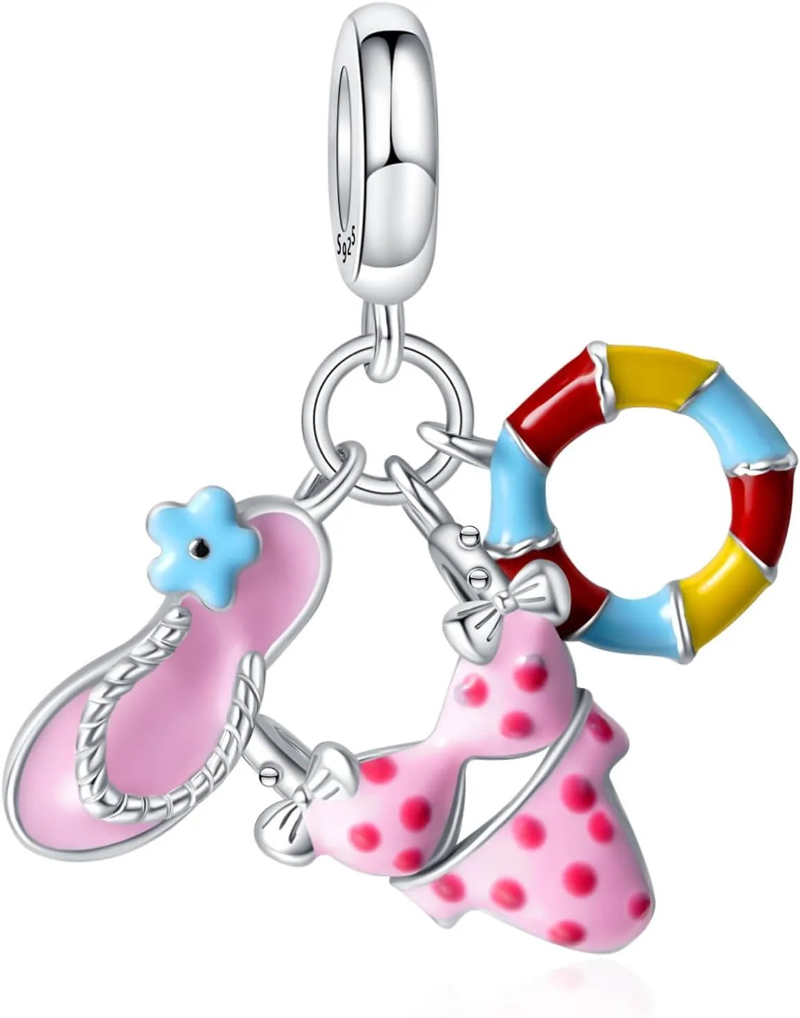 925 Sterling Silver Charms fit Bracelets Necklaces Clip Boxing Gloves Camera Airplane Passport Suitcase Car Baseball Bats Bag Lipstick High Heels Coffee Cup Charm Dangle Beads