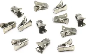 Alligator Clamps Metal Sweater Cardigan Clips Eyeglass Glasses ID Badges Lanyards Jewelry Grip Clip-12 Pack
