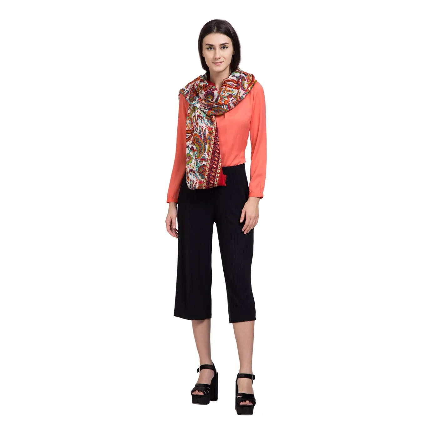 Baroque Heritage Printed Woolen Shawl