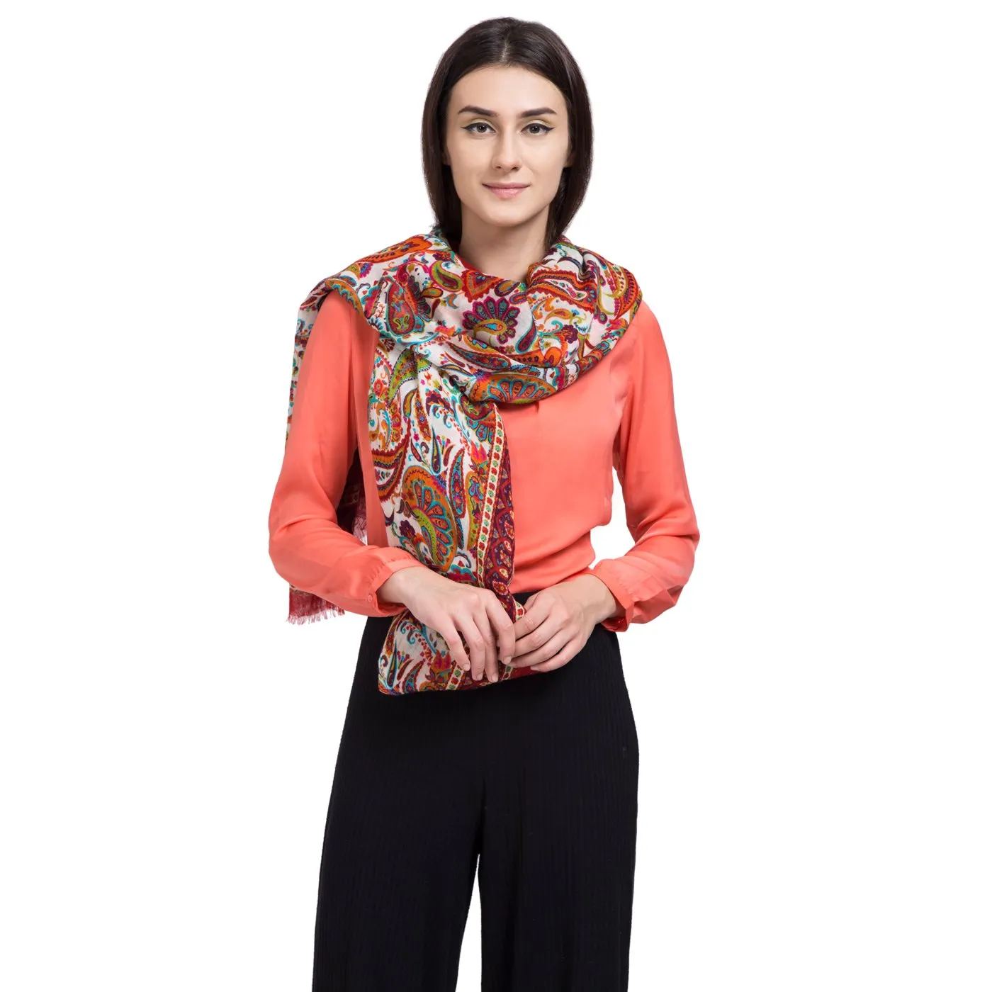 Baroque Heritage Printed Woolen Shawl