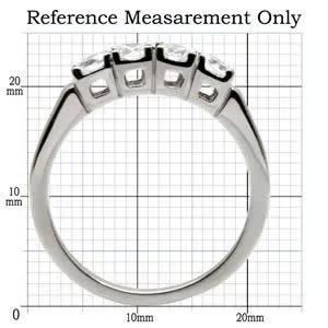 CJ7737OS Wholesale - Stainless Steel Four Stone Wedding Band