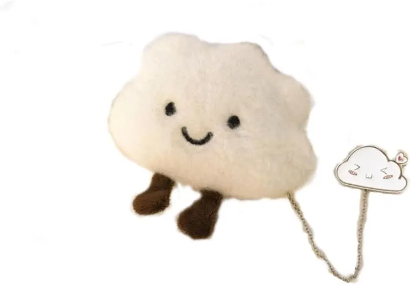 Cloud Fluffy Brooch Pin for Women with Little Cloud Pendant for Clothing Bags Coats Scarf Accessories