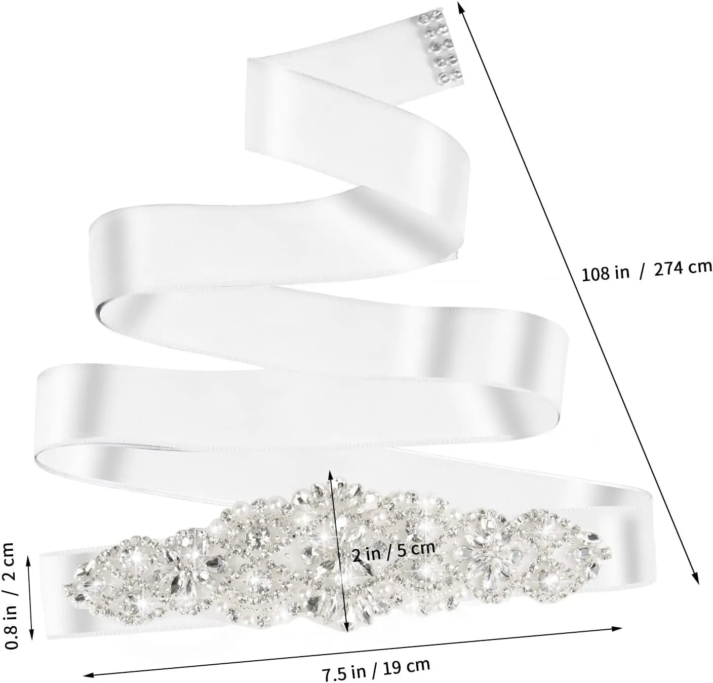 CoFashion Women's Belts Rhinestone Belt for Dresses Rhinestone Bridal Belt for Wedding