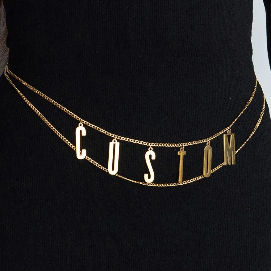 Custom Name Waist Chain Belt