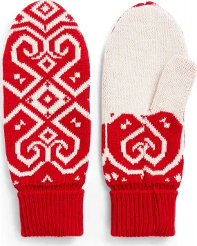Dale of Norway Falun Merino Wool Mittens Raspberry Offwhite | Buy Dale of Norway Falun Merino Wool Mittens Raspberry Offwhite here | Outnorth