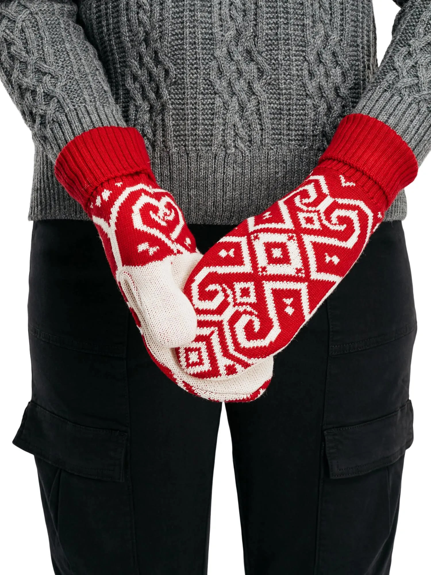 Dale of Norway Falun Merino Wool Mittens Raspberry Offwhite | Buy Dale of Norway Falun Merino Wool Mittens Raspberry Offwhite here | Outnorth