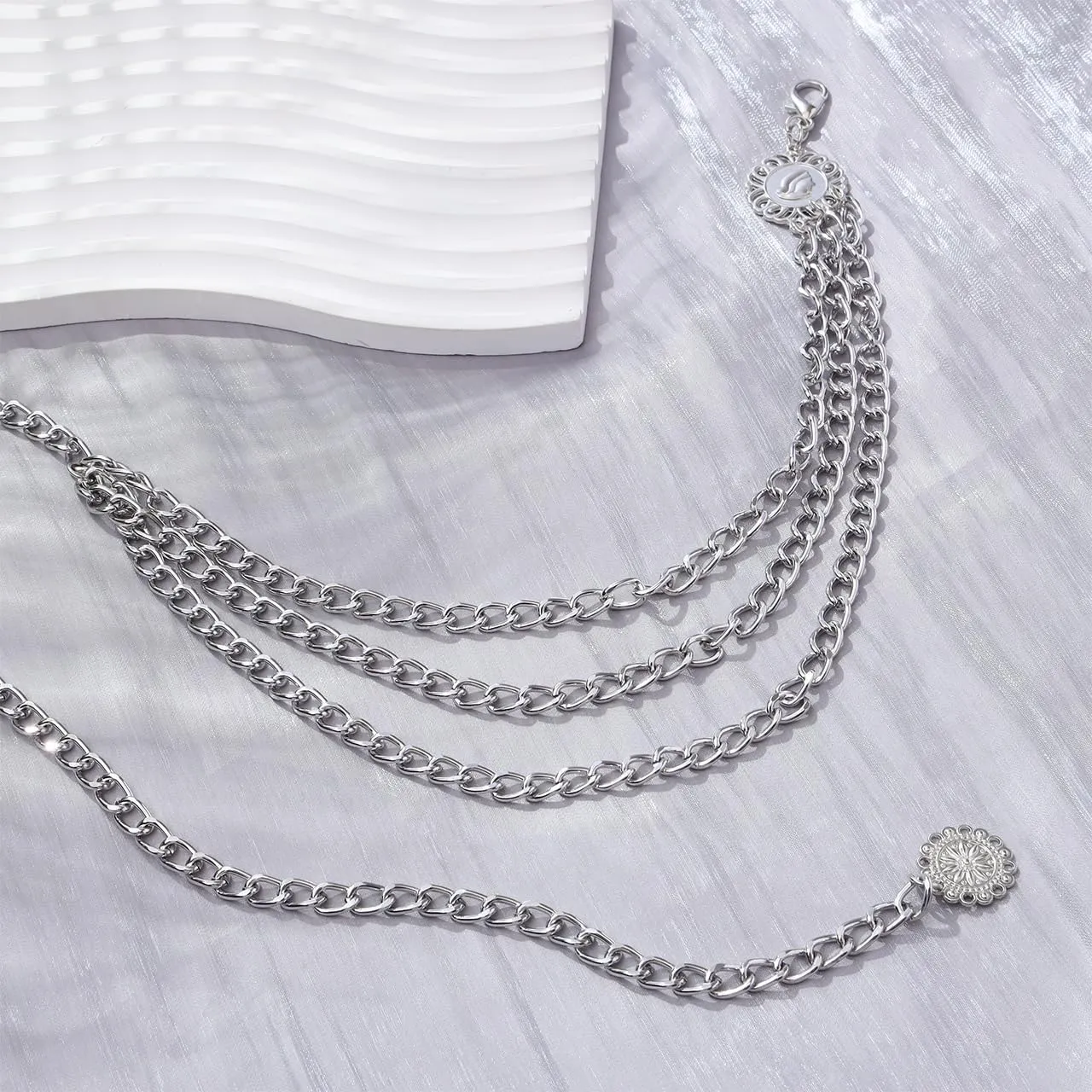 Eigso Metal Waist Belt for Women Western Jeans Belts for Woman Wrap Waists Chains Dress