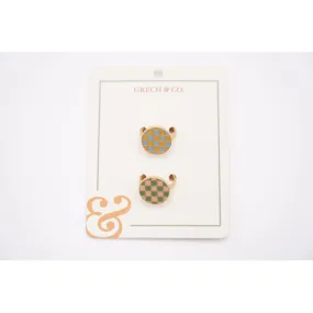 Enamel Rings Set - Checks