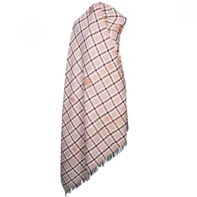 Famous Kashmiri Sozni Work Check Designer Shawl