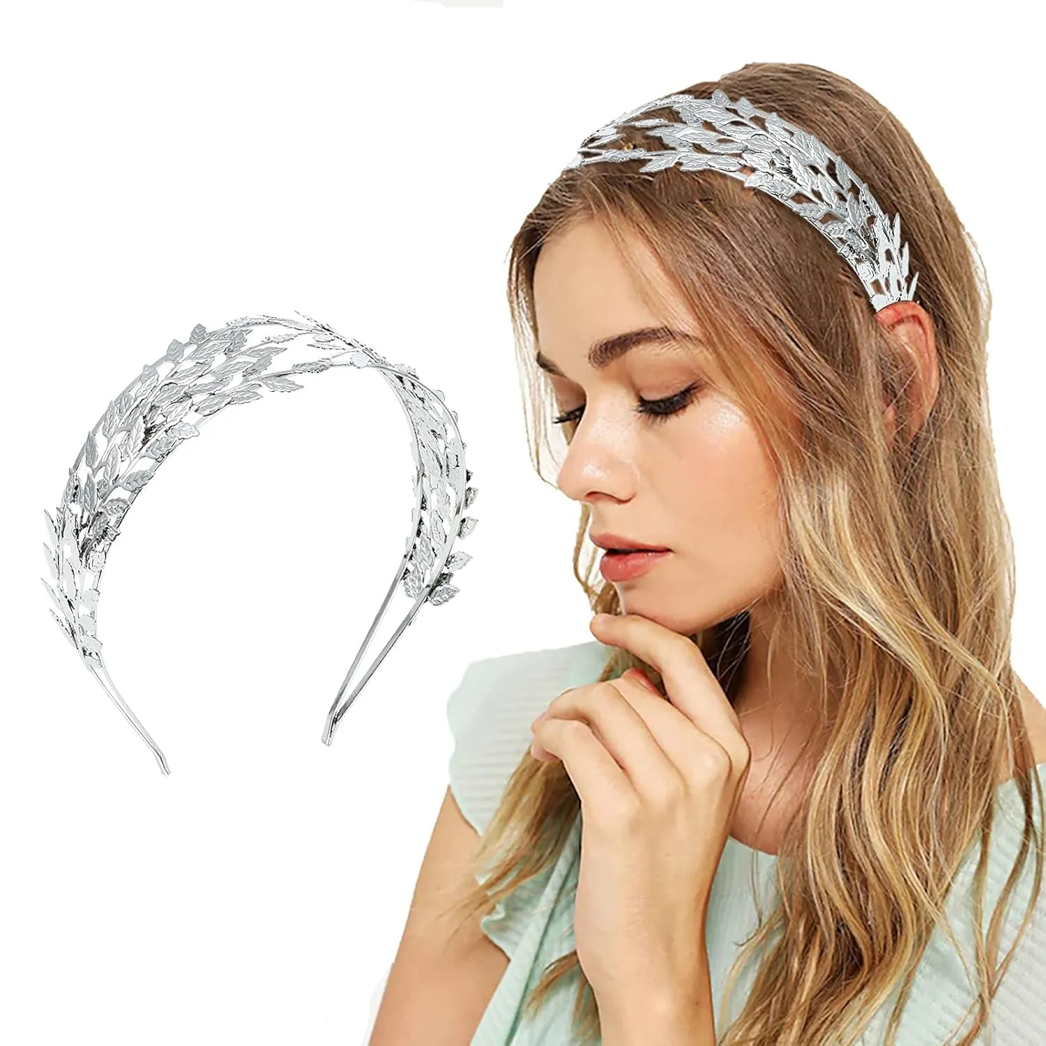 Fascinators Hat for Women Pearl Peacock Feather Hair Band Headband Clip Church Mesh Feathers on a Headband