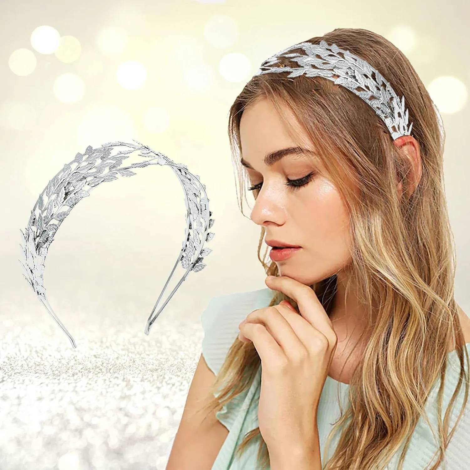 Fascinators Hat for Women Pearl Peacock Feather Hair Band Headband Clip Church Mesh Feathers on a Headband