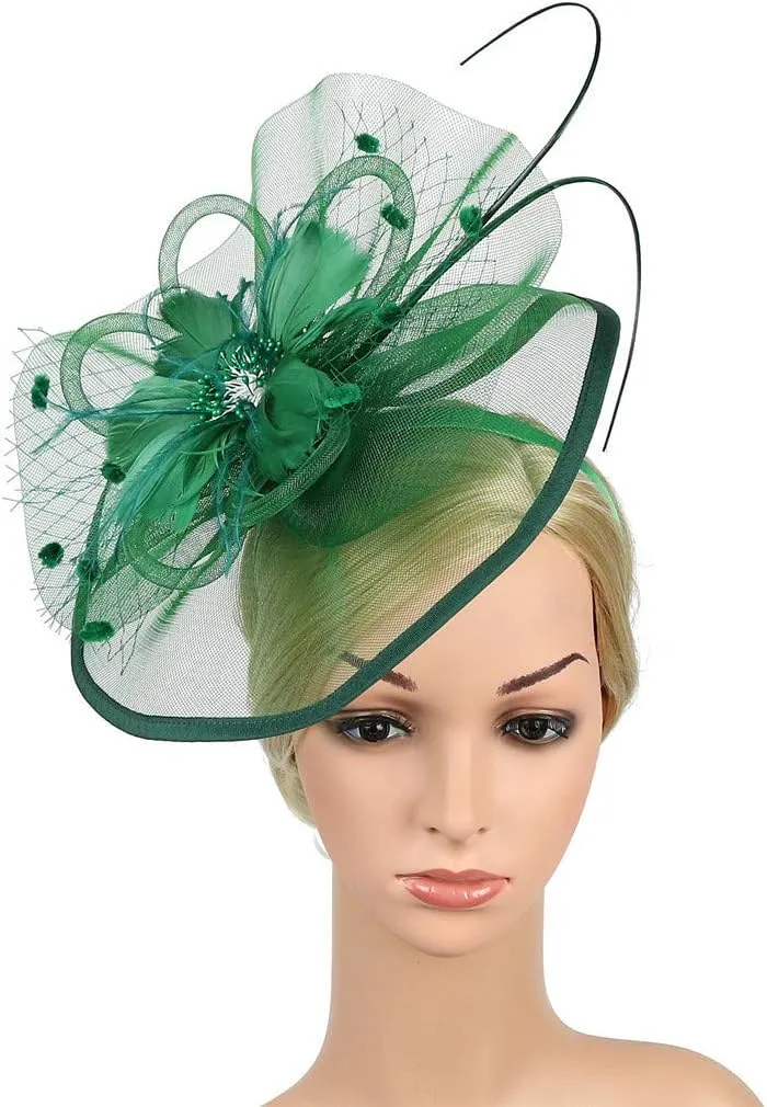 Fascinators Hats for Women Tea Parties Hat Hair Clip Outfits Head Piece Carnival Accessories