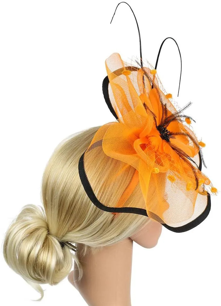 Fascinators Hats for Women Tea Parties Hat Hair Clip Outfits Head Piece Carnival Accessories