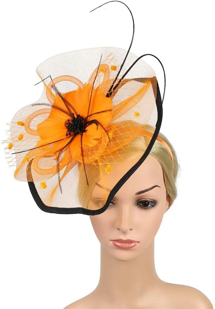 Fascinators Hats for Women Tea Parties Hat Hair Clip Outfits Head Piece Carnival Accessories