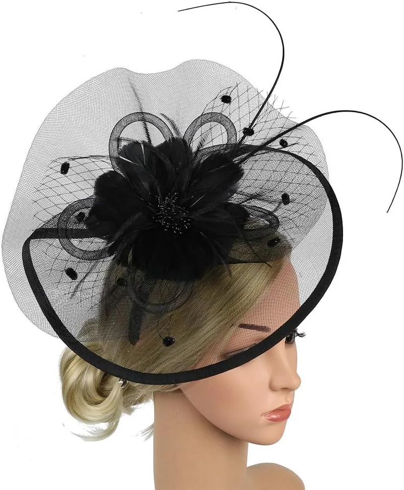 Fascinators Hats for Women Tea Parties Hat Hair Clip Outfits Head Piece Carnival Accessories