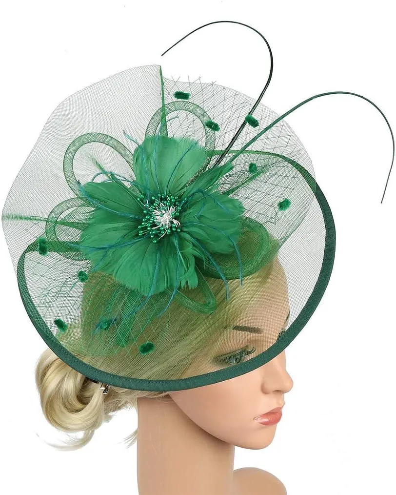 Fascinators Hats for Women Tea Parties Hat Hair Clip Outfits Head Piece Carnival Accessories