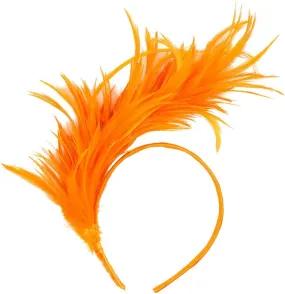 Feather Fascinator for Women Girl Vintage Tea Party Cocktail Wedding Headpiece Fashion Vintage Feather Headband Hat