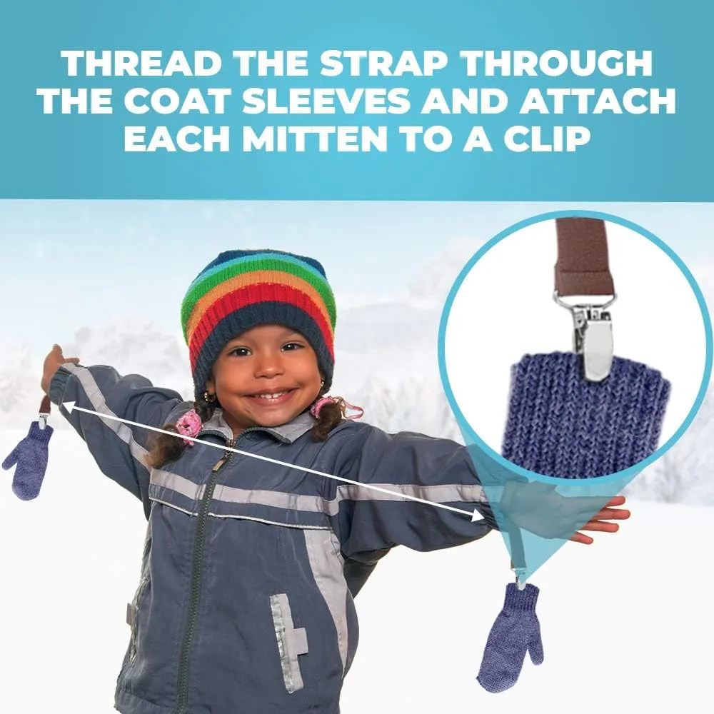 HoldEm One Piece Mitten/Glove Clips for Kids/Toddler Fully Adjustable