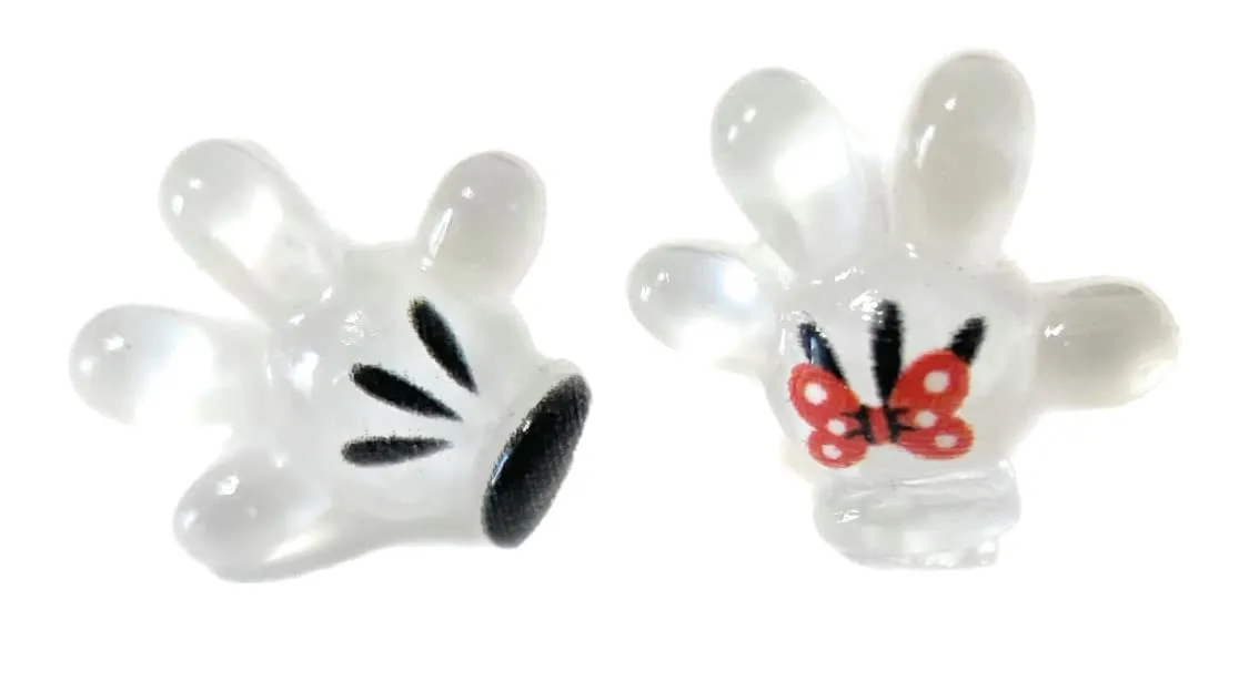 Hypoallergenic Bow Gloves Stud Earrings on Plastic Posts