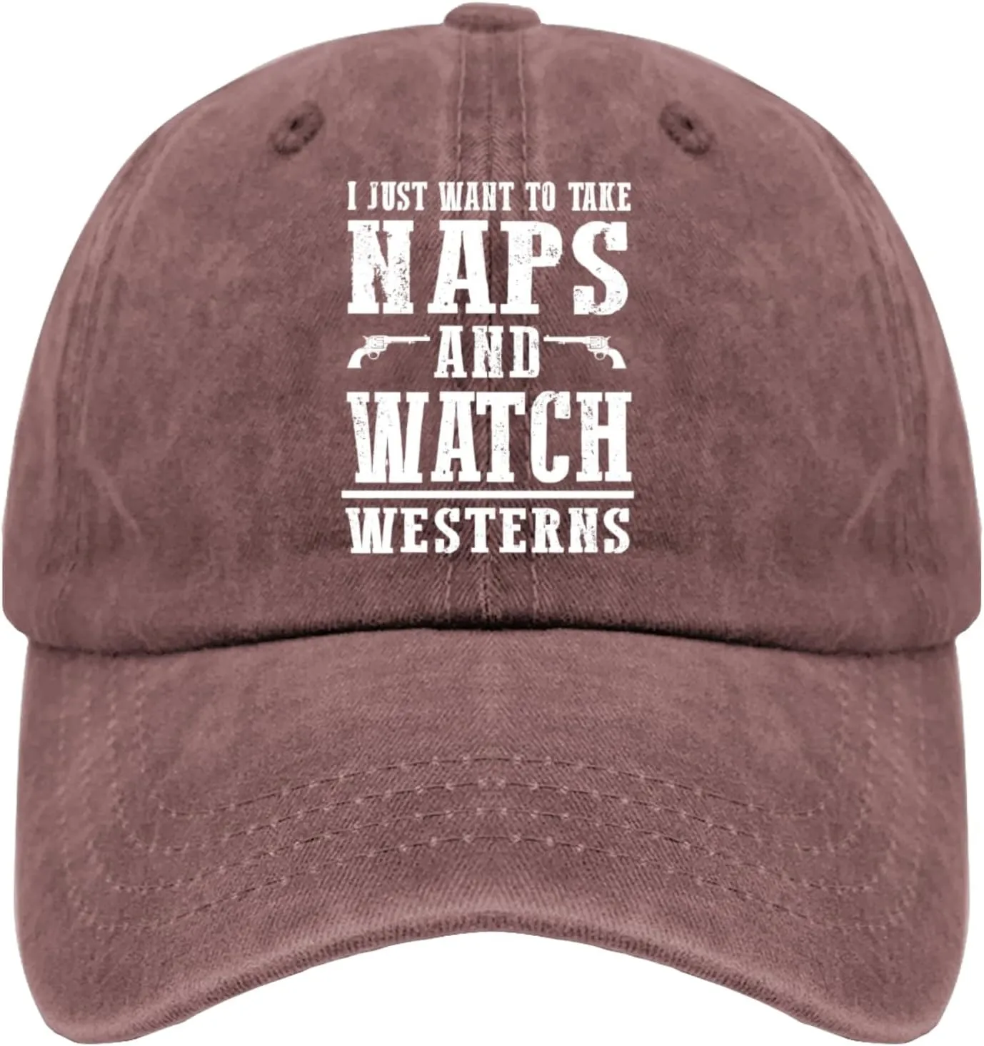 I Justs Want to Take Naps and Watch Westerns Womens Baseball Hat Summer Caps for Women Baseball Caps Breathable Ponytail