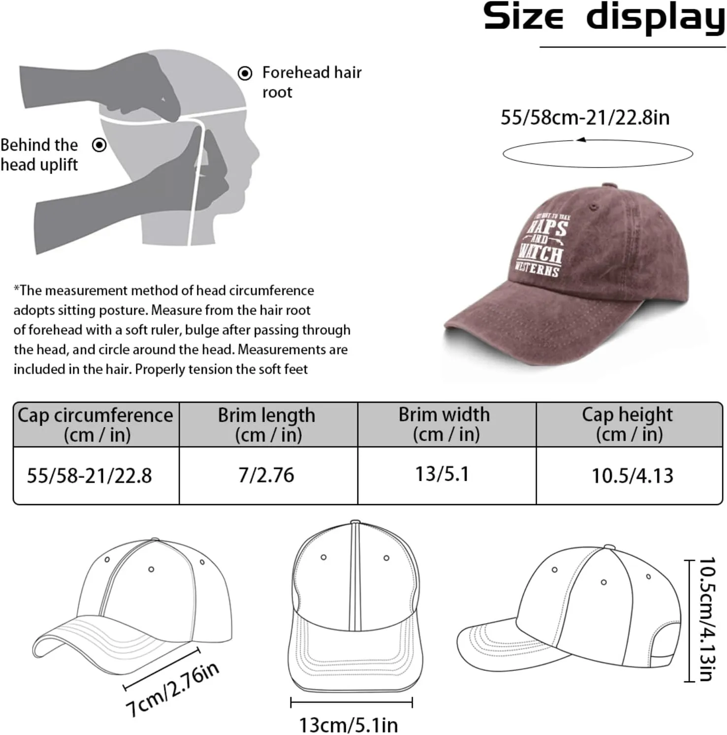 I Justs Want to Take Naps and Watch Westerns Womens Baseball Hat Summer Caps for Women Baseball Caps Breathable Ponytail