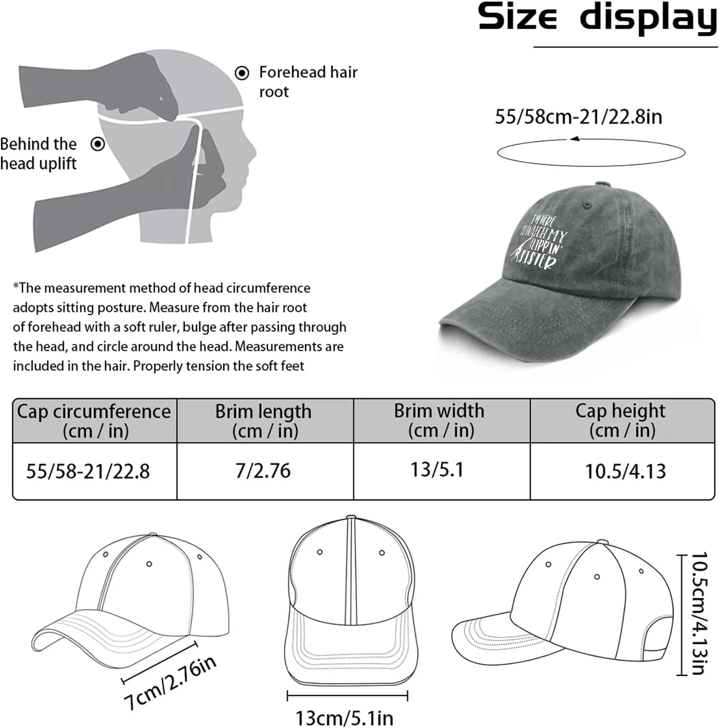 I'm Heres to Watch, Cheerss Mens Hats Outdoor Hat for Men Breathable Cap Sun Hats
