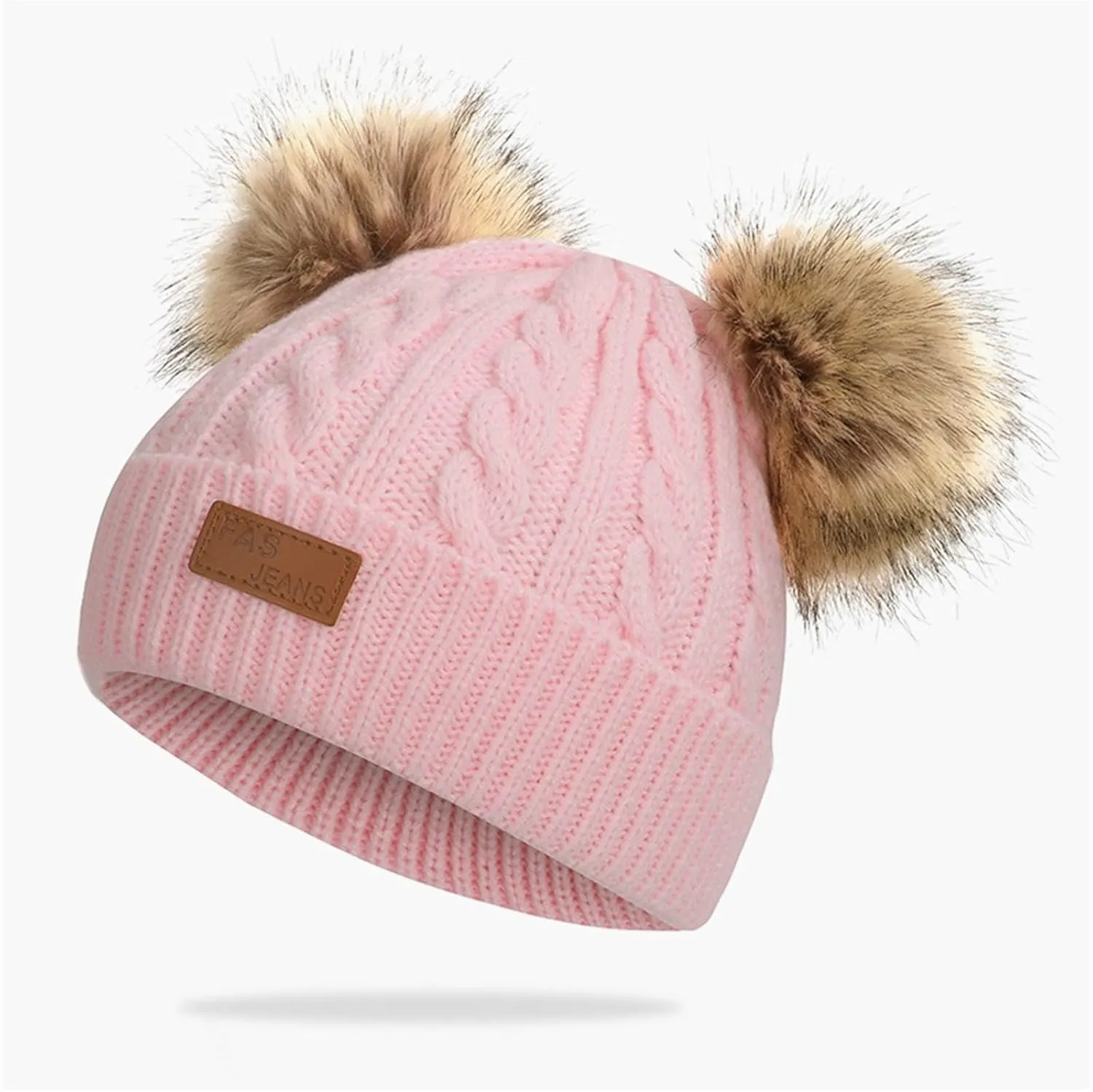 Kids Knit Beanie Watch Hat Solid Winter Beanie for Boys Girls Cute Soft Warm Cap for Children