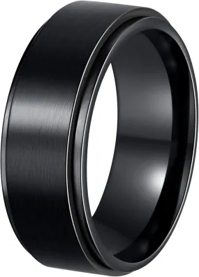 Mens Fidget Rings Anxiety Rings for Men Womens Chain Spinner Rings for Adults Titanium Steel Rings
