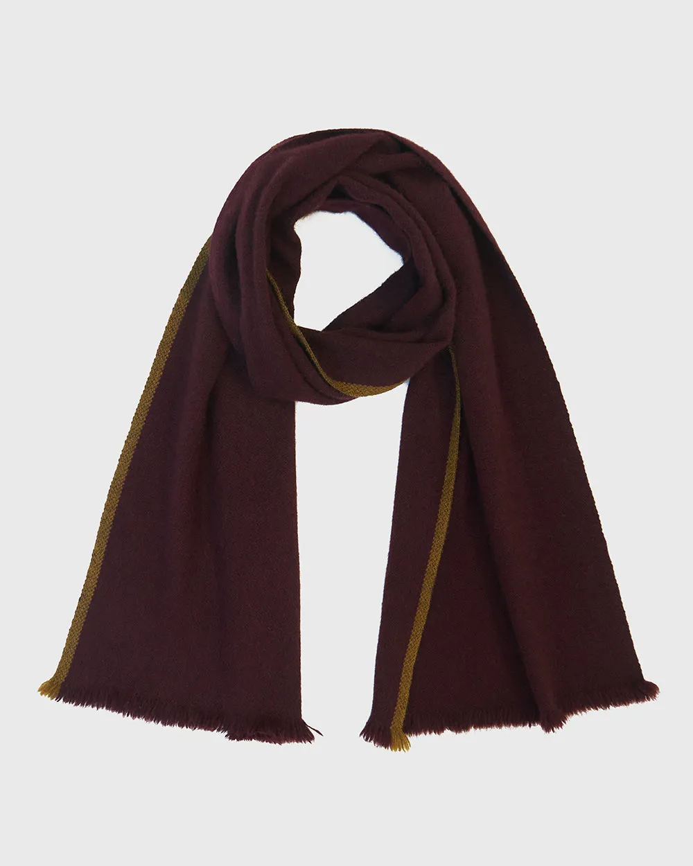 Nomad Border Skinny Scarf (Natural Yak White Base)