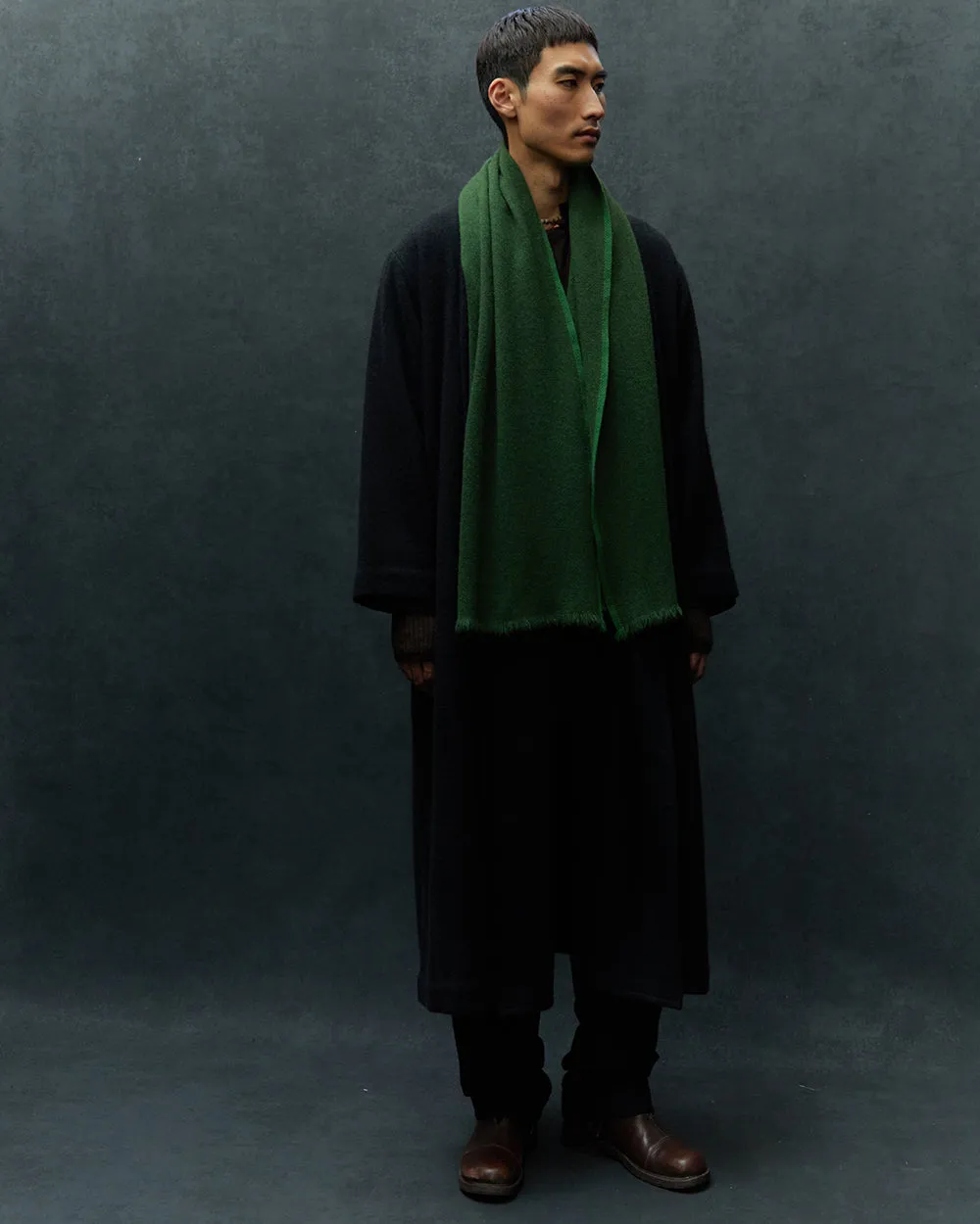 Nomad Border Skinny Scarf (Natural Yak White Base)