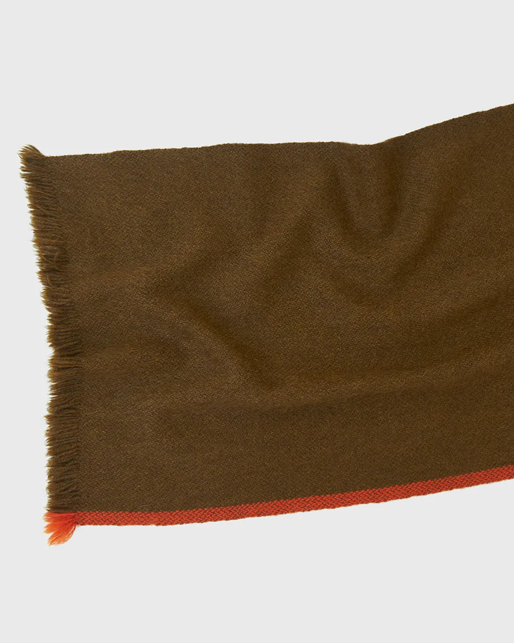 Nomad Border Skinny Scarf (Natural Yak White Base)