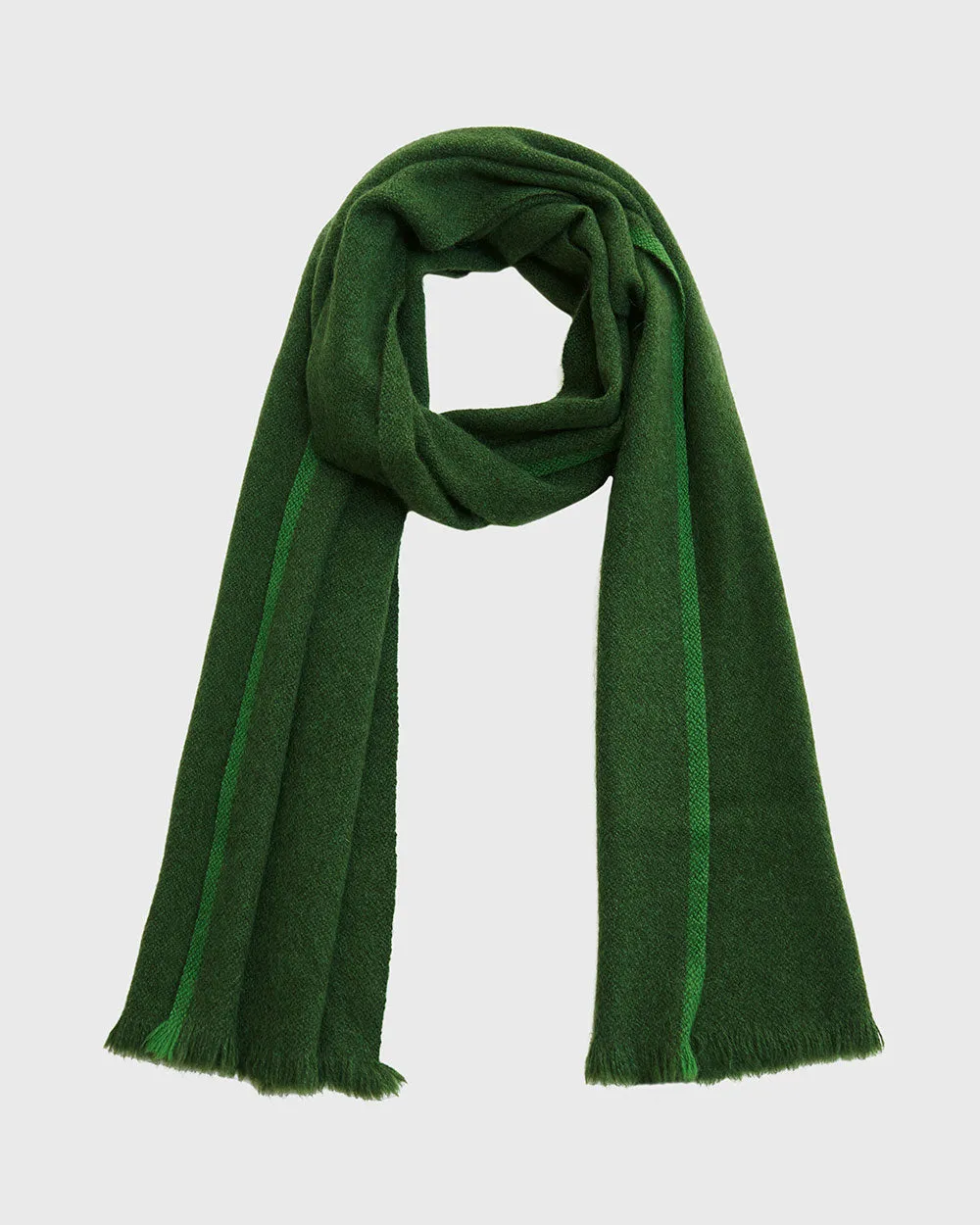 Nomad Border Skinny Scarf (Natural Yak White Base)