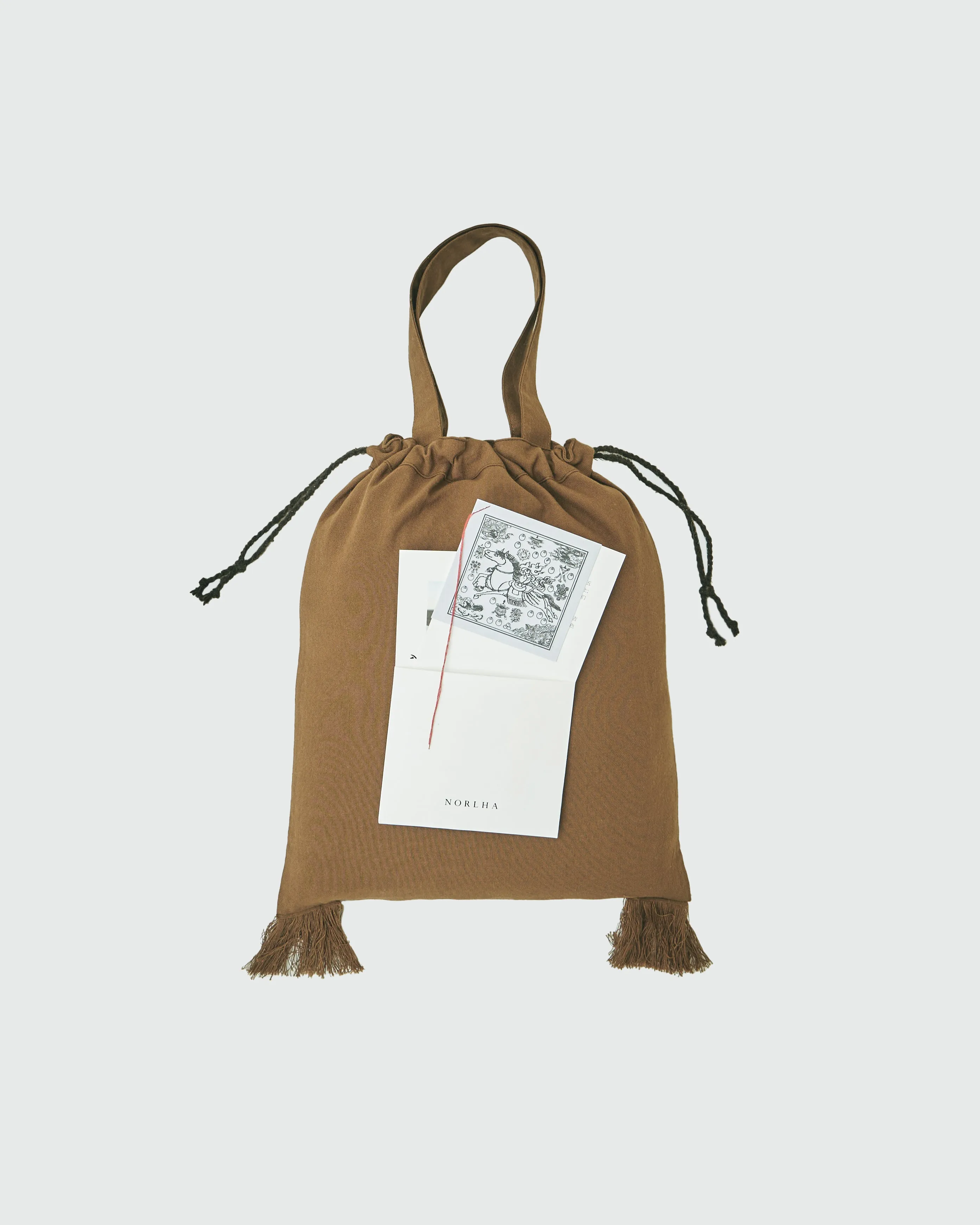 Nomad Border Skinny Scarf (Natural Yak White Base)