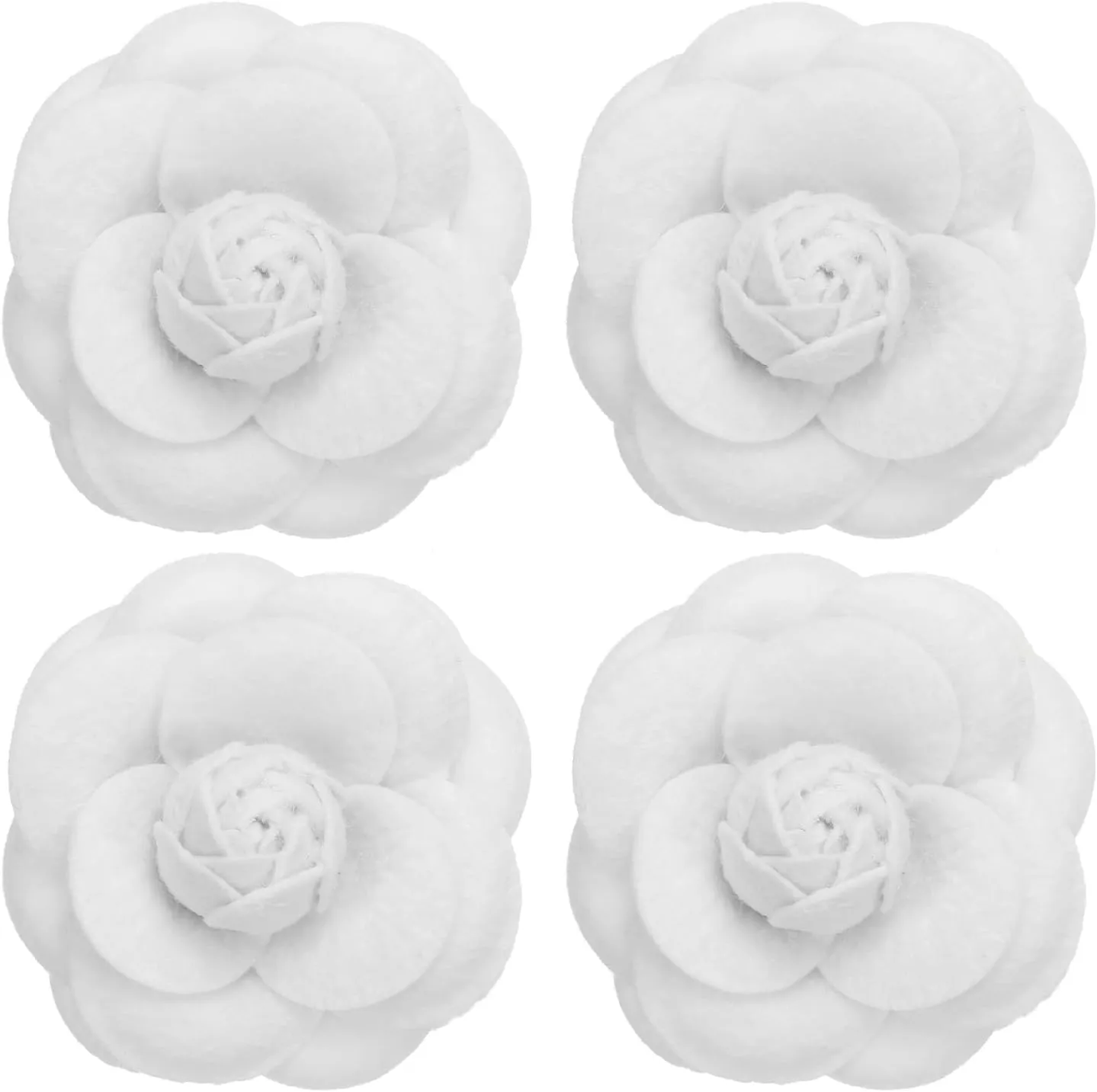 PATIKIL Camellia Fabric Pin, Flower Brooch Artificial Flowers Brooches for Women Girls Cloth Wedding Party Decor Accessories Gift