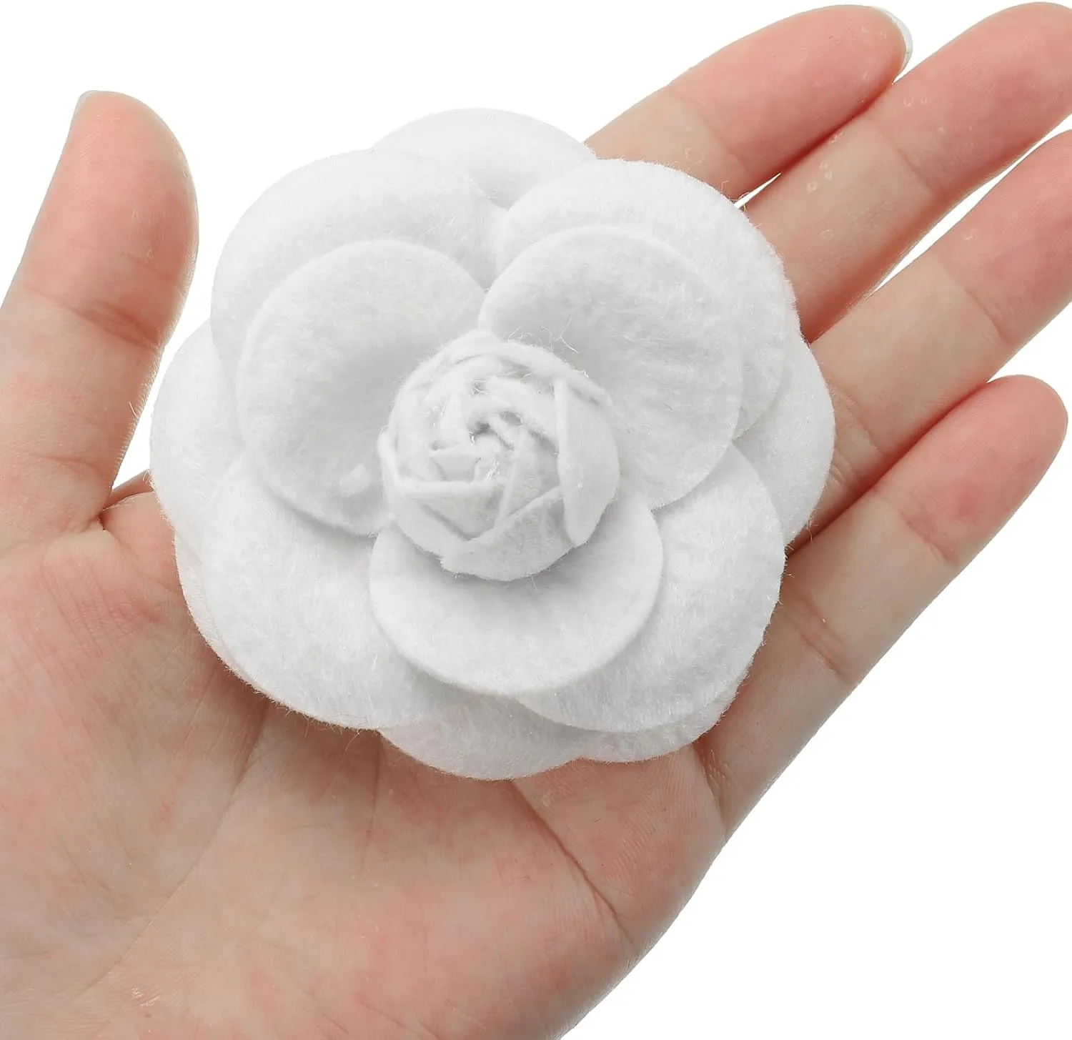 PATIKIL Camellia Fabric Pin, Flower Brooch Artificial Flowers Brooches for Women Girls Cloth Wedding Party Decor Accessories Gift