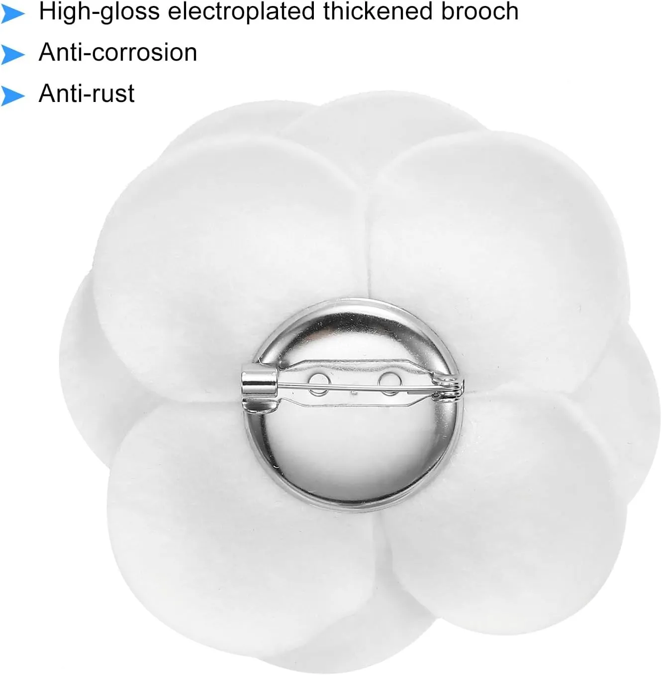 PATIKIL Camellia Fabric Pin, Flower Brooch Artificial Flowers Brooches for Women Girls Cloth Wedding Party Decor Accessories Gift