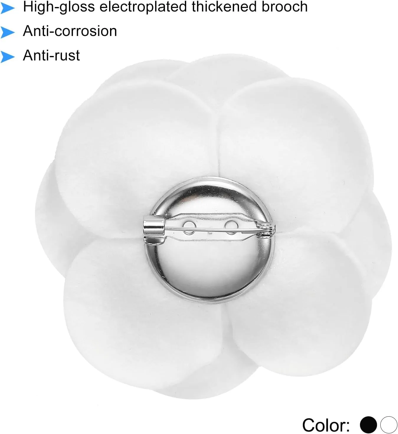 PATIKIL Camellia Fabric Pin, Flower Brooch Artificial Flowers Brooches for Women Girls Cloth Wedding Party Decor Accessories Jewelry
