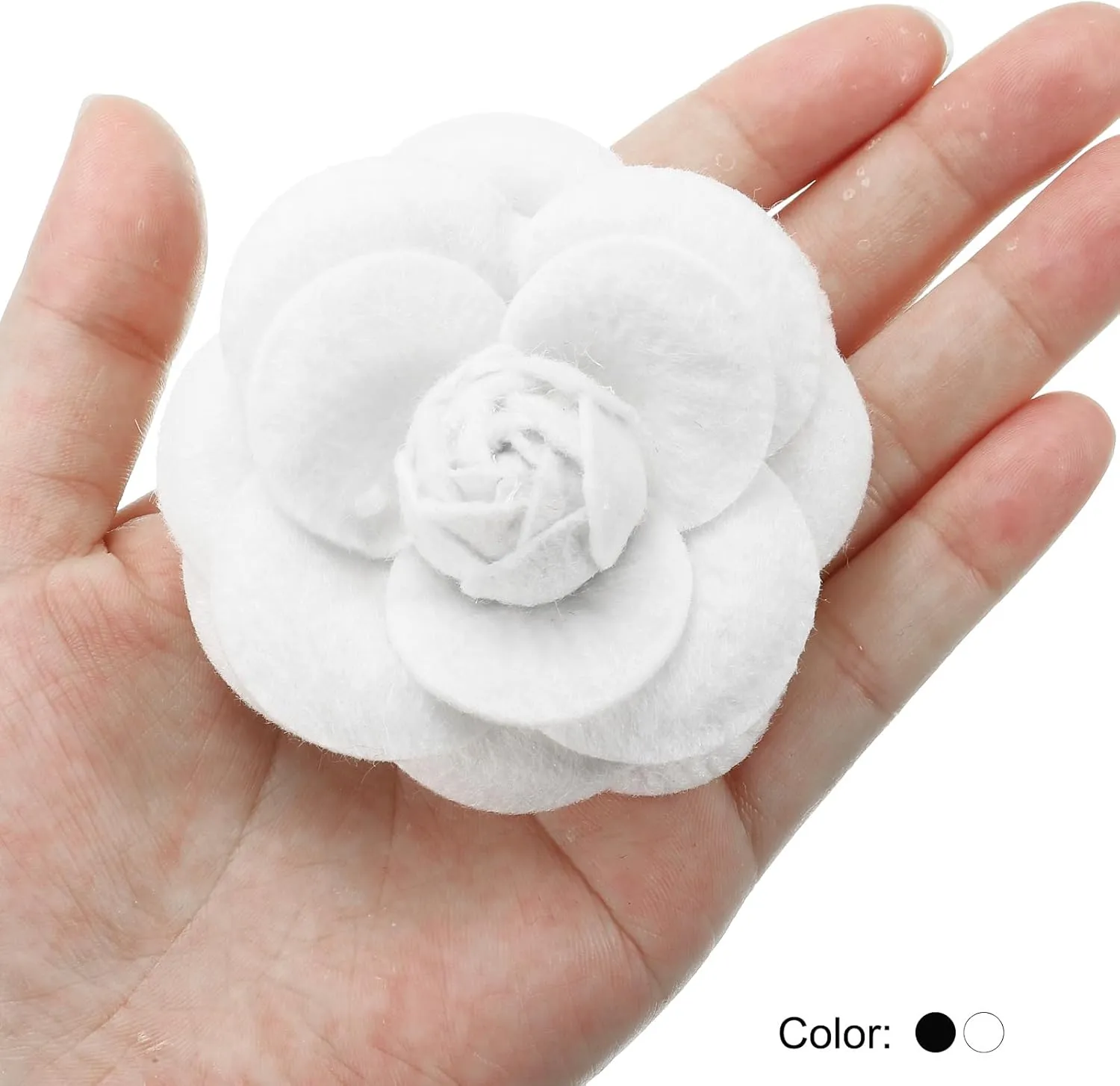 PATIKIL Camellia Fabric Pin, Flower Brooch Artificial Flowers Brooches for Women Girls Cloth Wedding Party Decor Accessories Jewelry