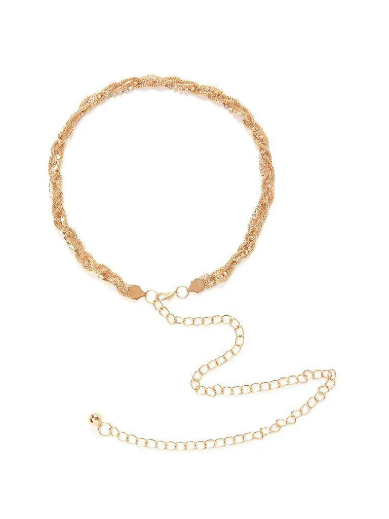 Rhinestone Decorated Chain Belt
