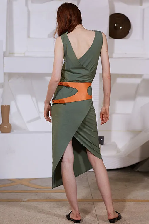 Rimless | Orange Asymmetric Open Cut-out Corset Belt