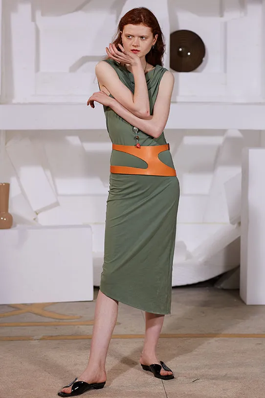 Rimless | Orange Asymmetric Open Cut-out Corset Belt