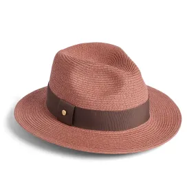 Sienna Ladies Paper Braid Fedora - Rose by Failsworth