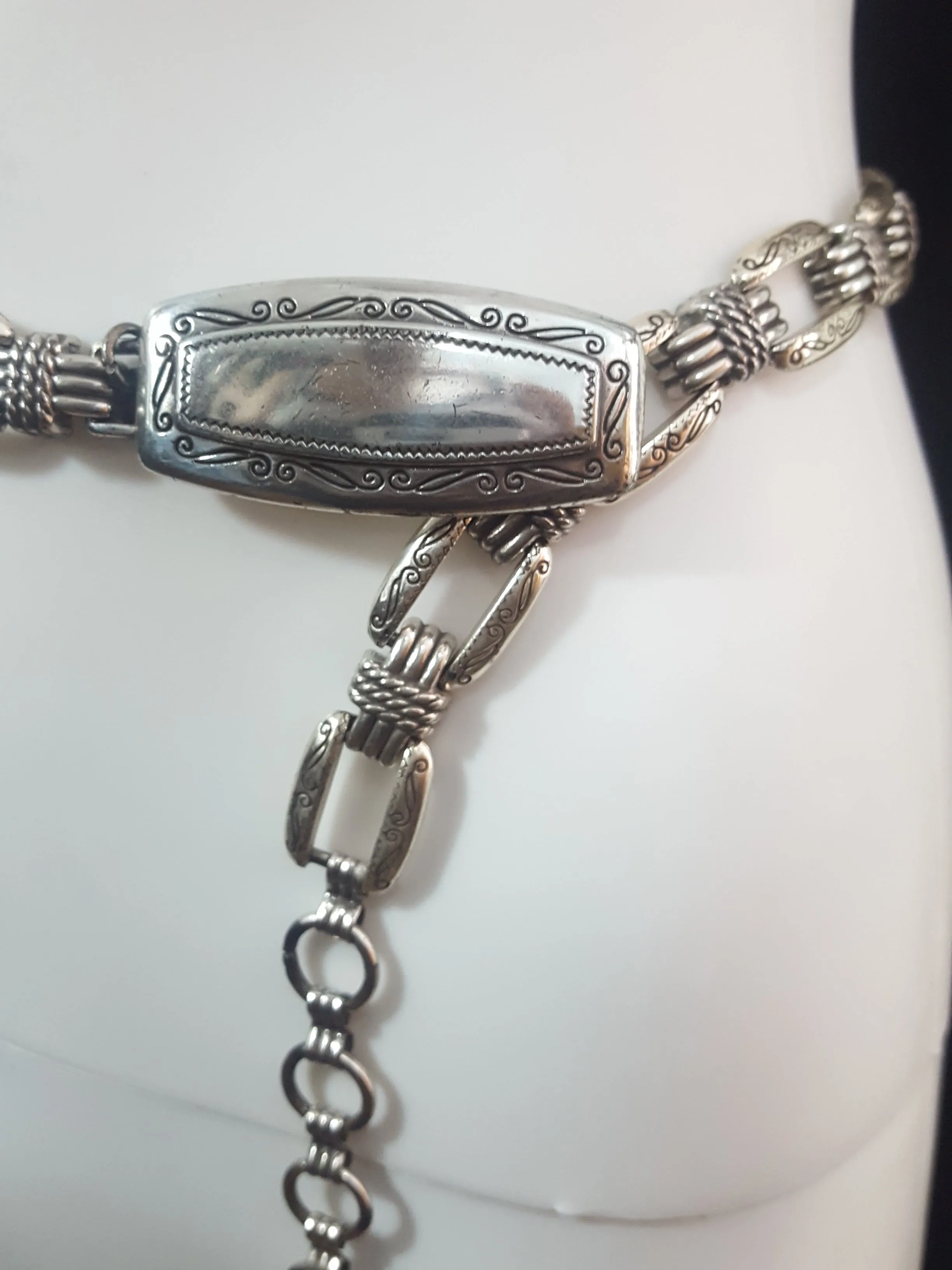 Silver Chain Belt Size S