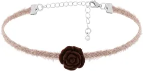 Simple Dainty Rose Flower Choker Necklaces Cottagecore Aesthetic Jewelry Accessories Gifts for Women