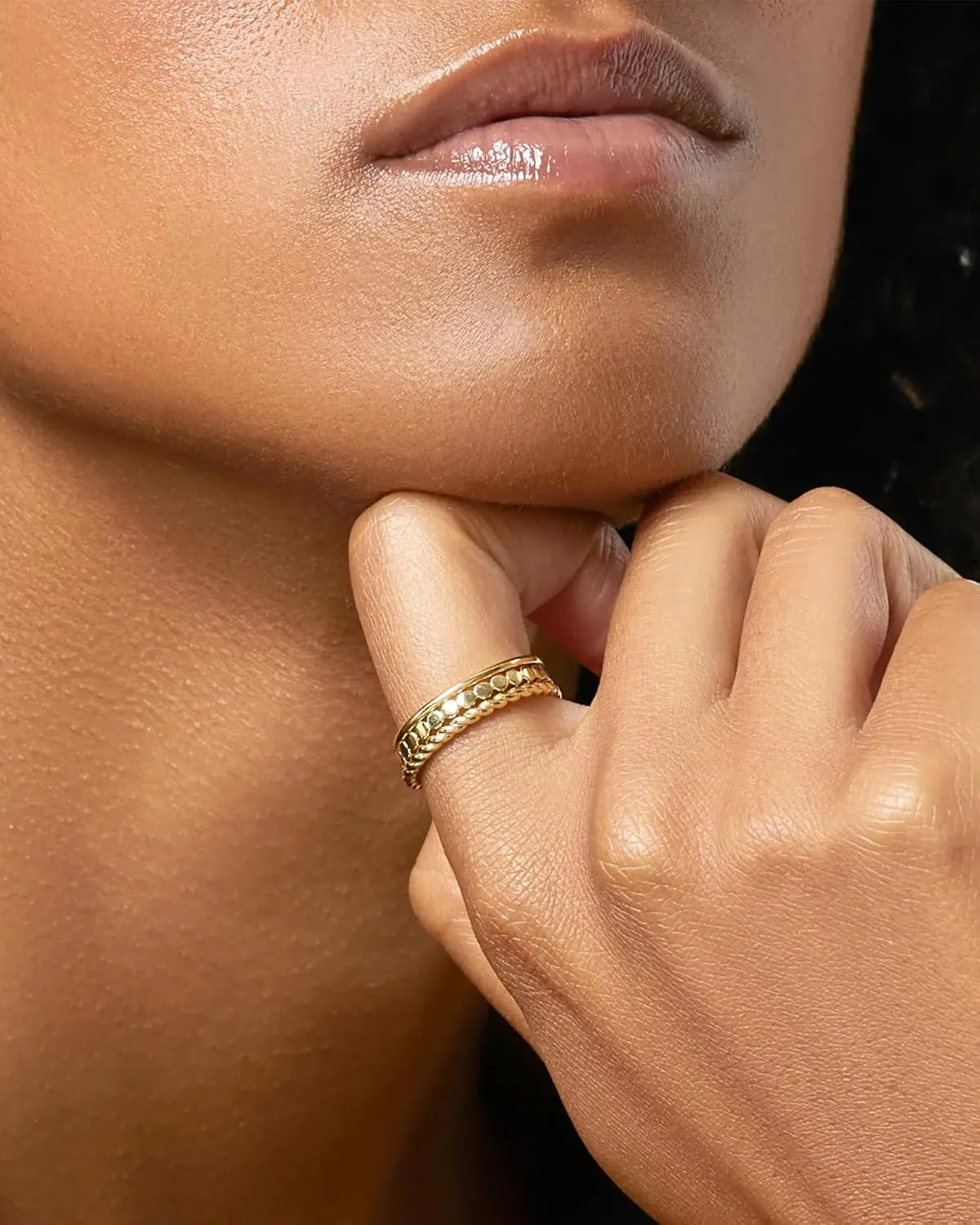 TLY Stackable Rings for Women Non Tarnish 18K Gold Silver Plated Dainty Stacking Rings Set Thumb Thin Cute Knuckle Pinky Finger Ring Promise Engagement Wedding Band Rings Size 5 6 7 8 9 10 Trendy Jewelry Gift for Women