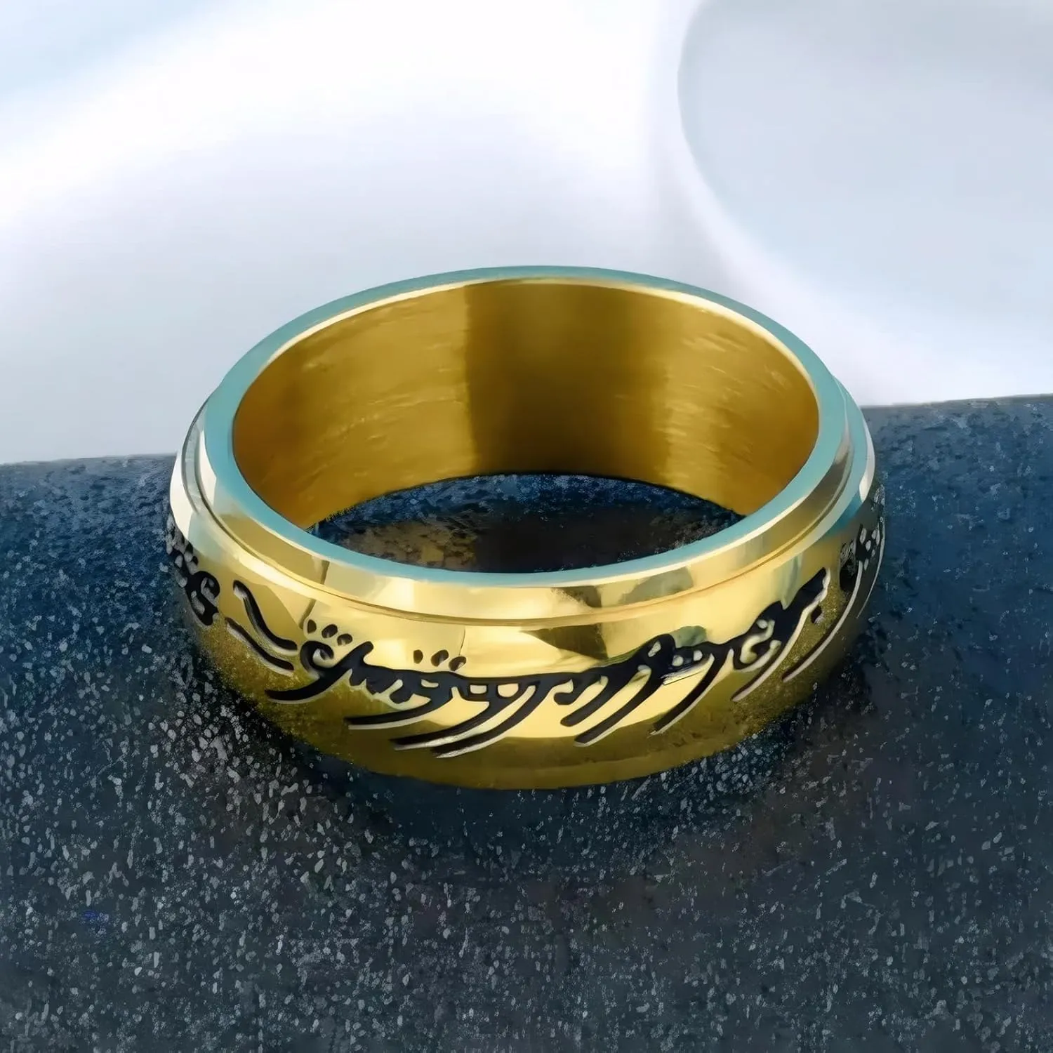 TTVOVO Men’s Lord Rings Magic Power Rings Titanium Rings Wedding Bands