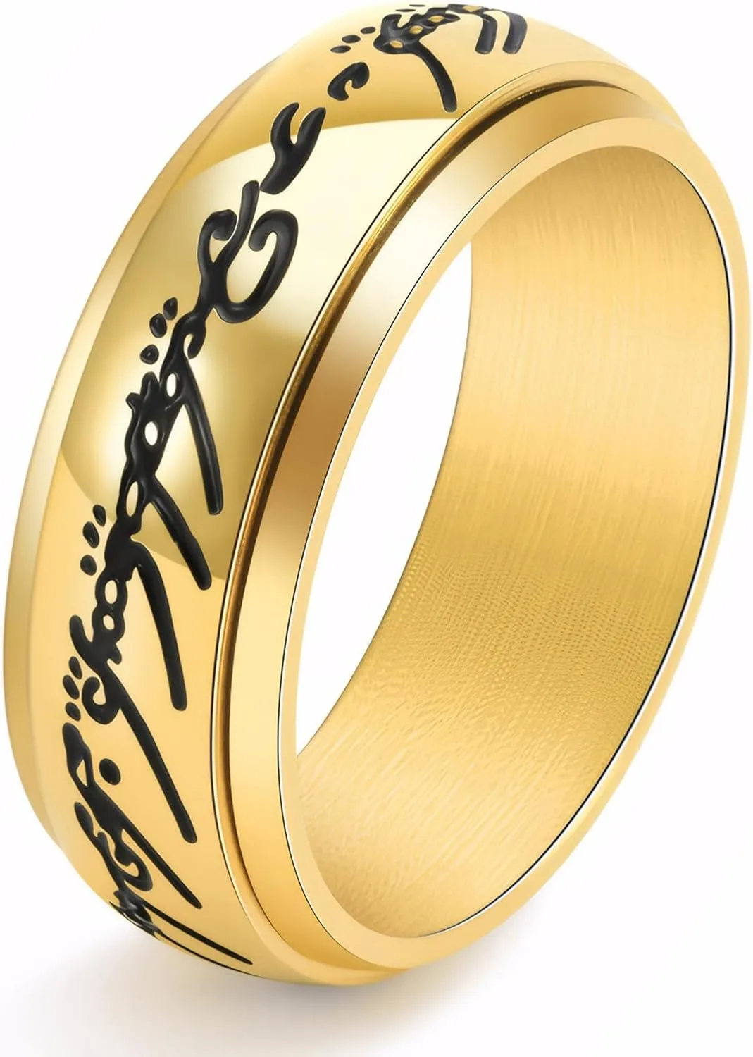 TTVOVO Men’s Lord Rings Magic Power Rings Titanium Rings Wedding Bands