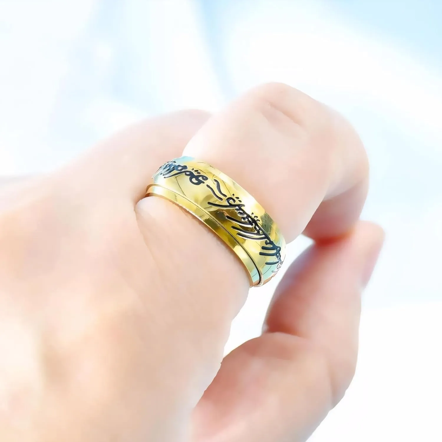 TTVOVO Men’s Lord Rings Magic Power Rings Titanium Rings Wedding Bands