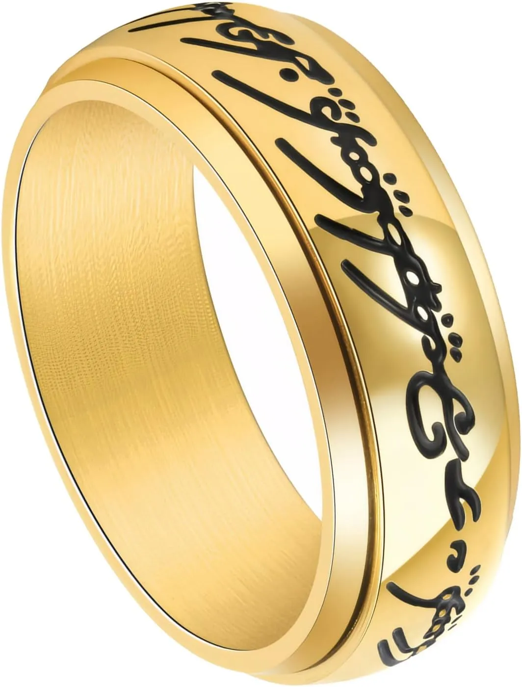 TTVOVO Men’s Lord Rings Magic Power Rings Titanium Rings Wedding Bands