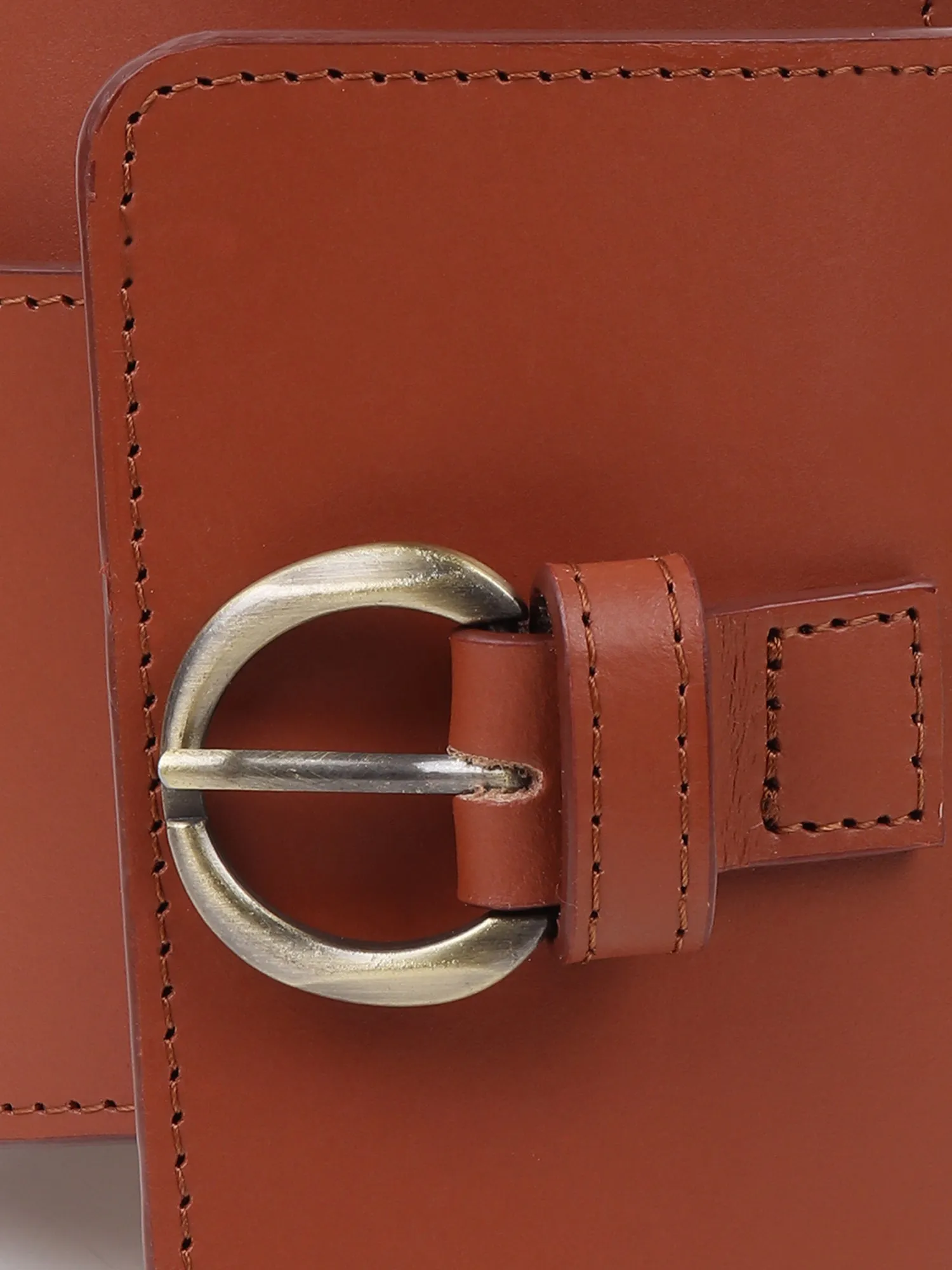 Upcycled Leather Corset Belt Tan